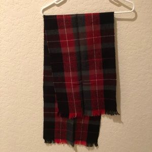 Red and Black Plaid Scarf
